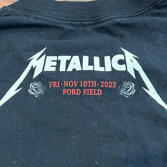 2023 11/10 Official Metallica Detroit Shirt Small N1 Tour Ford Field Michigan - Picture 5 of 5